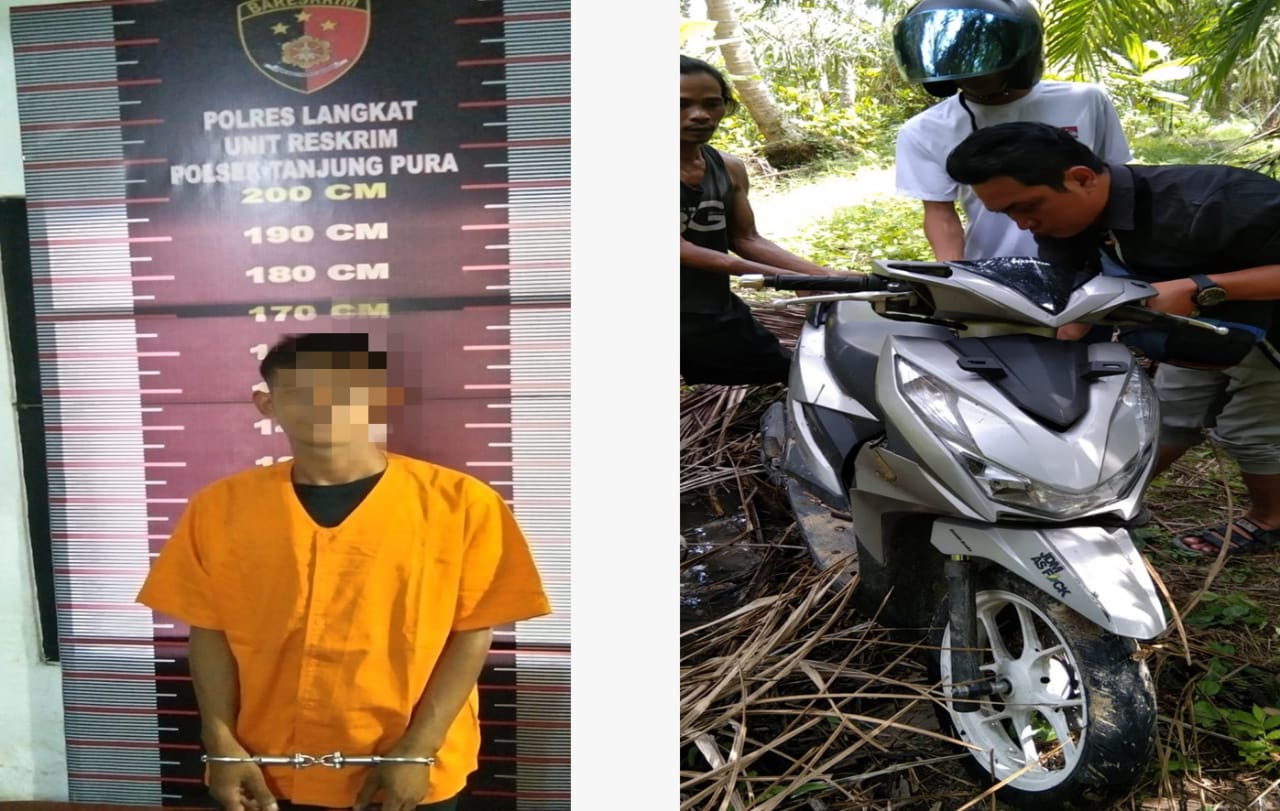 Sat Reskrim Polres Langkat ungkap kasus curanmor Sat Reskrim Polres Langkat ungkap kasus curanmor