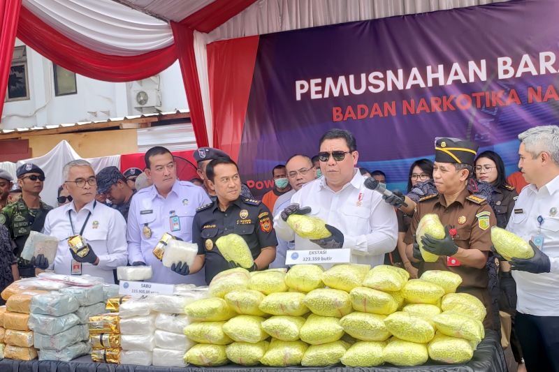 BNN RI musnahkan ratusan kilogram narkoba BNN RI musnahkan ratusan kilogram narkoba