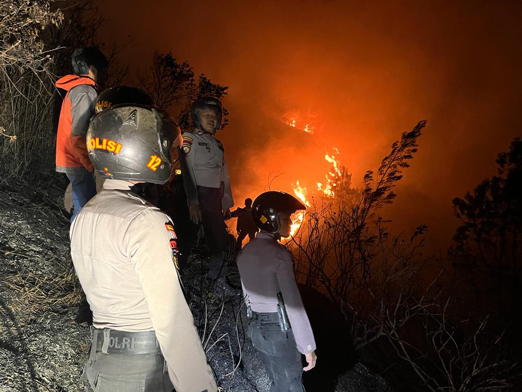 Hutan di lereng Gunung Sumbing terbakar Hutan di lereng Gunung Sumbing terbakar