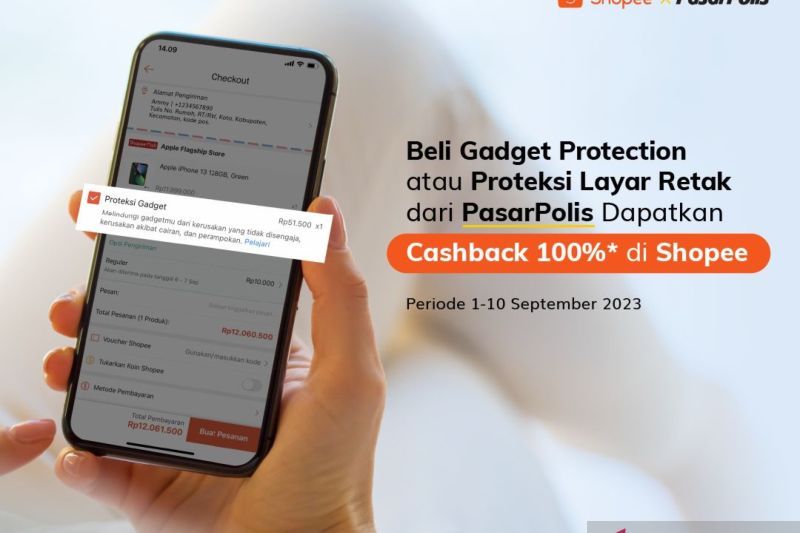PasarPolis sediakan asuransi untuk proteksi gawai di Shopee PasarPolis sediakan asuransi untuk proteksi gawai di Shopee