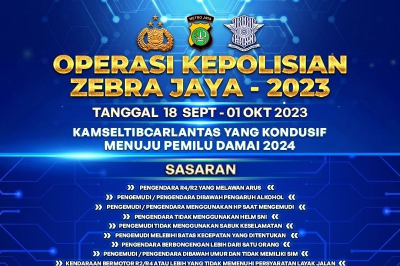 Operasi Zebra Jaya bidik pelanggaran lawan arus hingga parkir liar Operasi Zebra Jaya bidik pelanggaran lawan arus hingga parkir liar