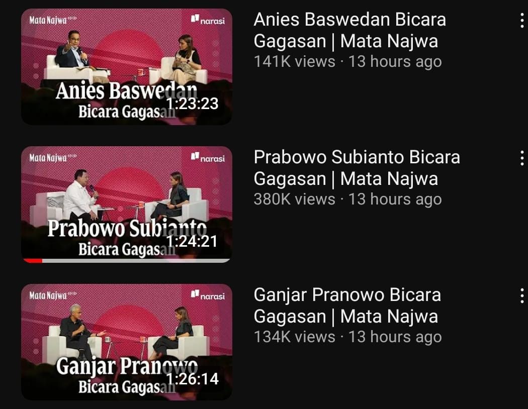 Viewers video Prabowo tertinggi di acara Mata Najwa UGM, ini kata pengamat Viewers video Prabowo tertinggi di acara Mata Najwa UGM, ini kata pengamat