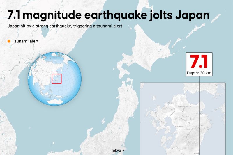 Jepang diguncang gempa berkekuatan 7,1 Jepang diguncang gempa berkekuatan 7,1