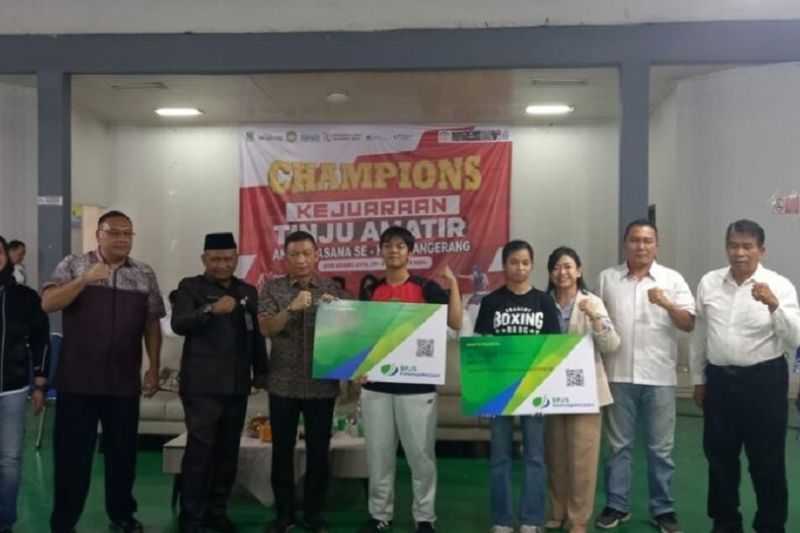 BPJAMSOSTEK jamin perawatan atlet di kejuaraan tinju Tangerang BPJAMSOSTEK jamin perawatan atlet di kejuaraan tinju Tangerang