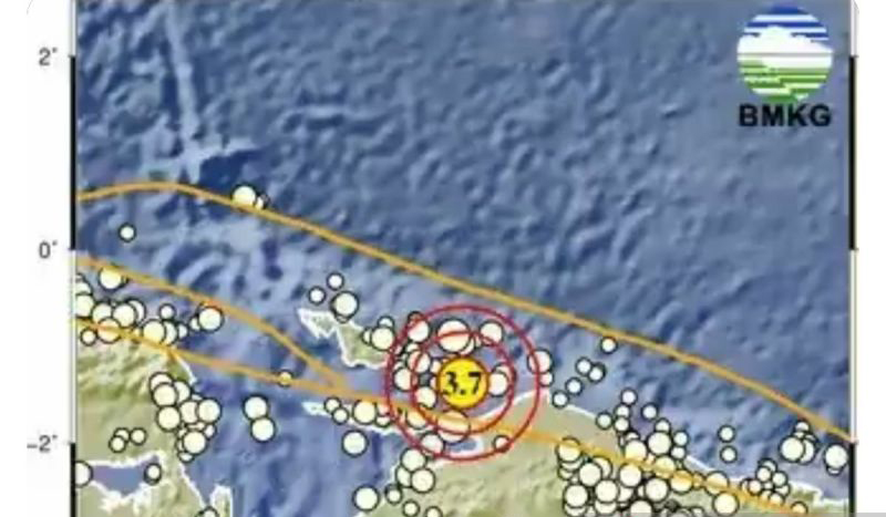 Kepulauan Yapen Papua diguncang gempa magnitudo 3,7