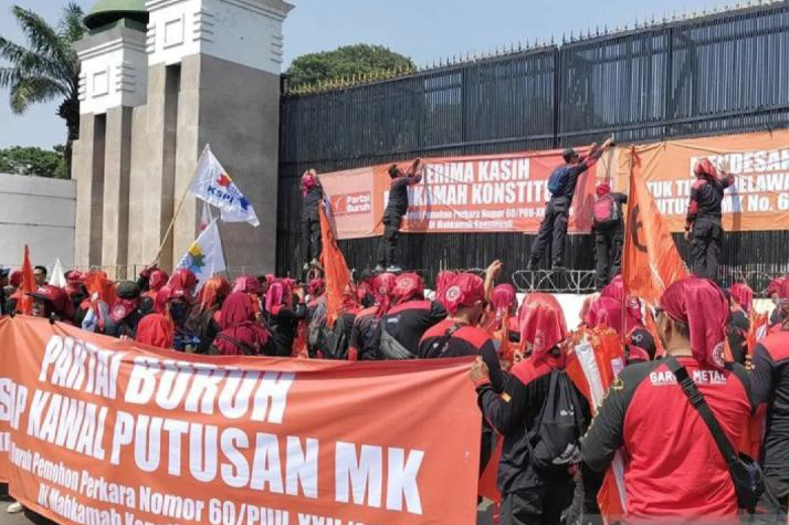 Partai buruh tunda aksi di depan KPU dan DPR RI