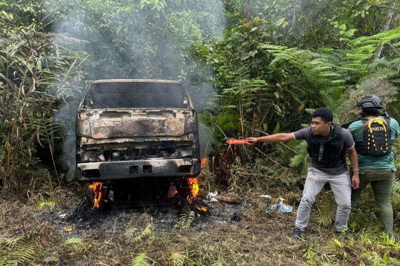 Kaops Satgas Damai Cartenz sebut KKB bakar satu truk di Dekai