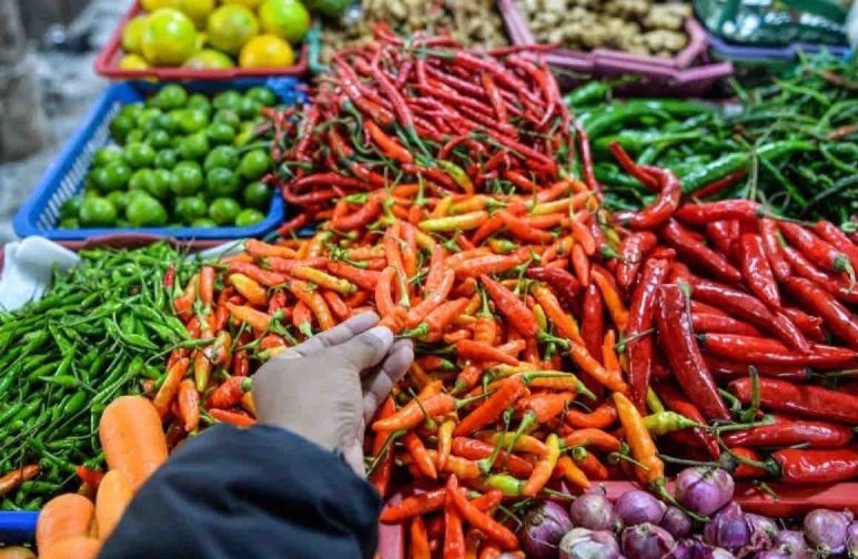 Harga pangan: Cabai di level Rp44.180 per kg dan beras Rp15.750 per kg