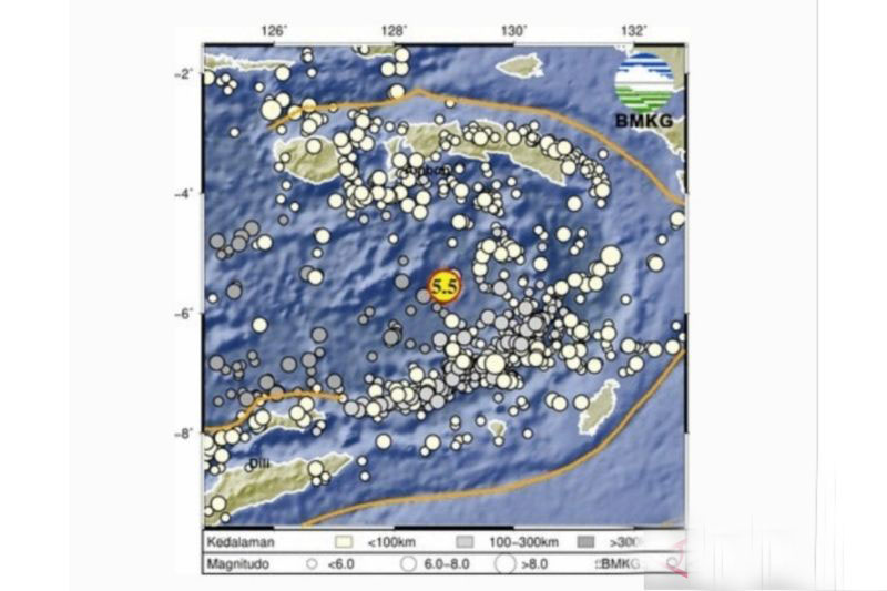 Gempa berkekuatan 5,5 magnitudo guncang Ambon Gempa berkekuatan 5,5 magnitudo guncang Ambon