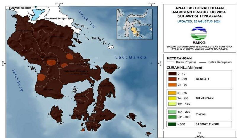 Sebagian besar wilayah Sultra alami hari tanpa hujan selama belasan hari ke depan Sebagian besar wilayah Sultra alami hari tanpa hujan selama belasan hari ke depan