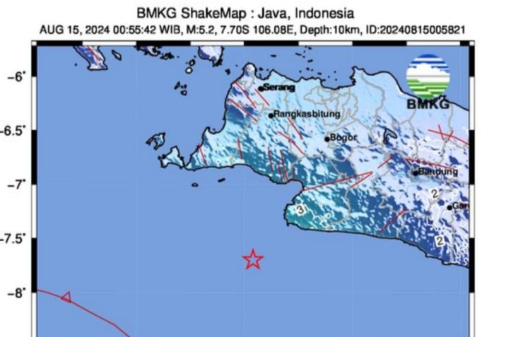 Banten diguncang gempa bermagnitudo 5,2 Banten diguncang gempa bermagnitudo 5,2