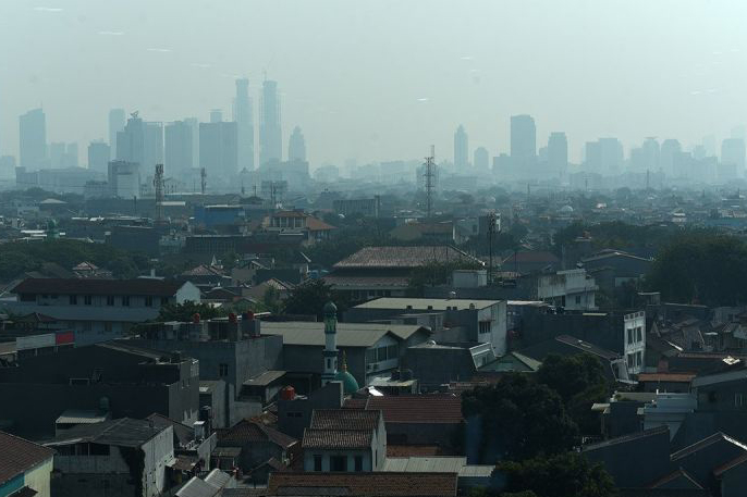 Kualitas udara Jakarta masih tak sehat pada Selasa pagi Kualitas udara Jakarta masih tak sehat pada Selasa pagi