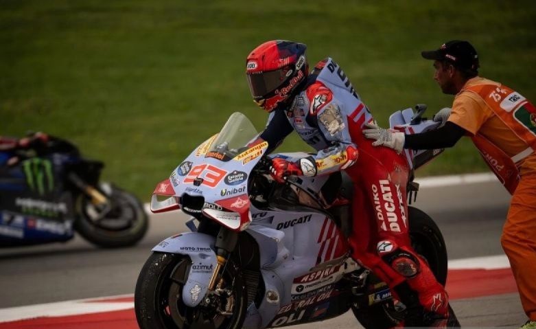 Marquez ungkap ada masalah rem yang sebabkan dirinya jatuh Marquez ungkap ada masalah rem yang sebabkan dirinya jatuh