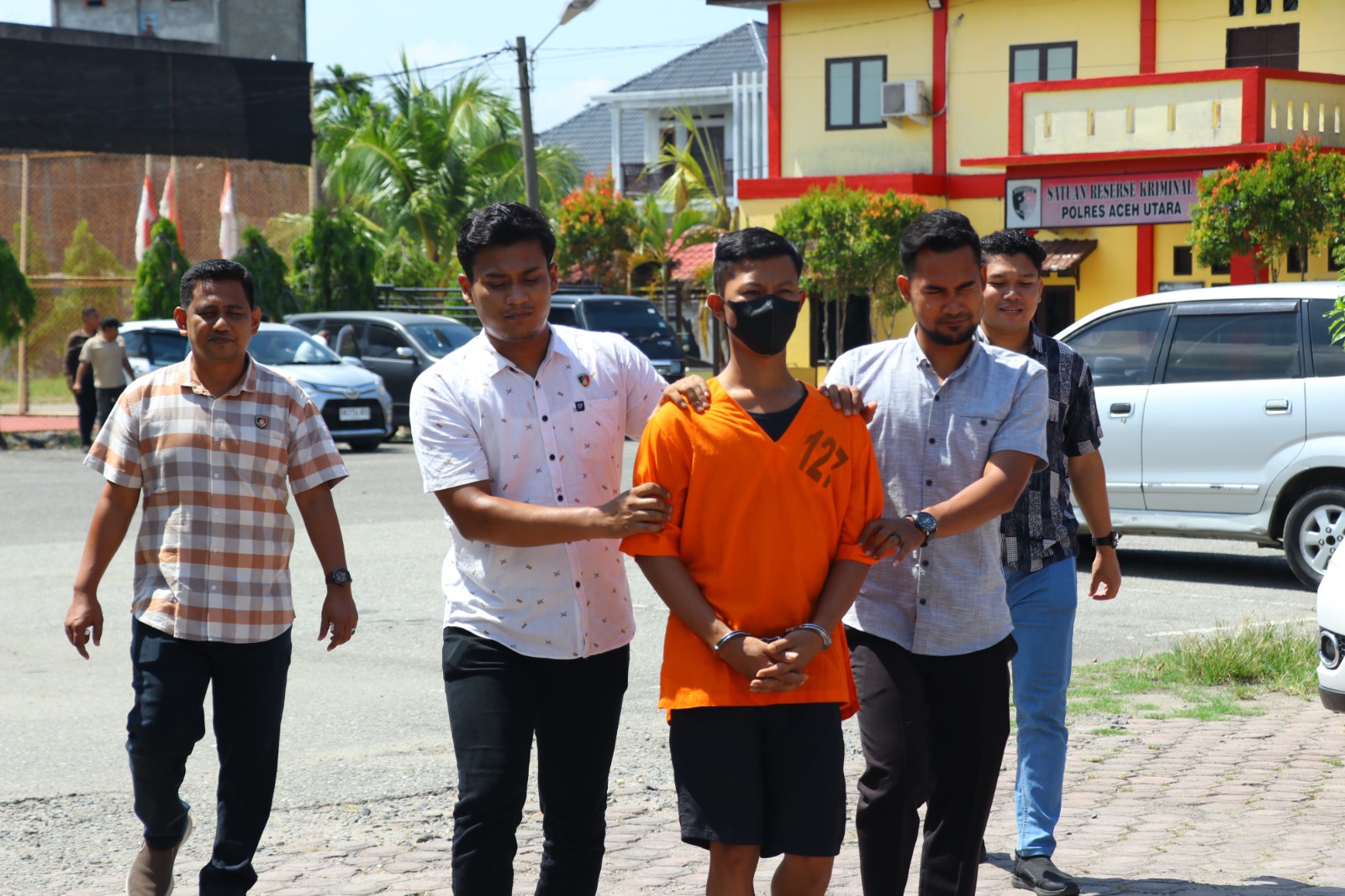 Sat Reskrim Polres Aceh Utara tangkap pelaku rudapaksa siswi SMA Sat Reskrim Polres Aceh Utara tangkap pelaku rudapaksa siswi SMA