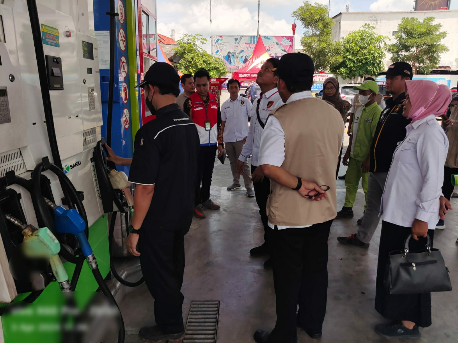 Jelang lebaran, Satreskrim Polres Bojonegoro, Pertamina dan instansi terkait sidak ke SPBU