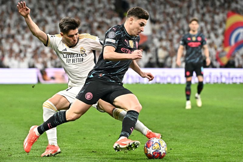Enam gol warnai laga Real Madrid kontra Manchester City Enam gol warnai laga Real Madrid kontra Manchester City