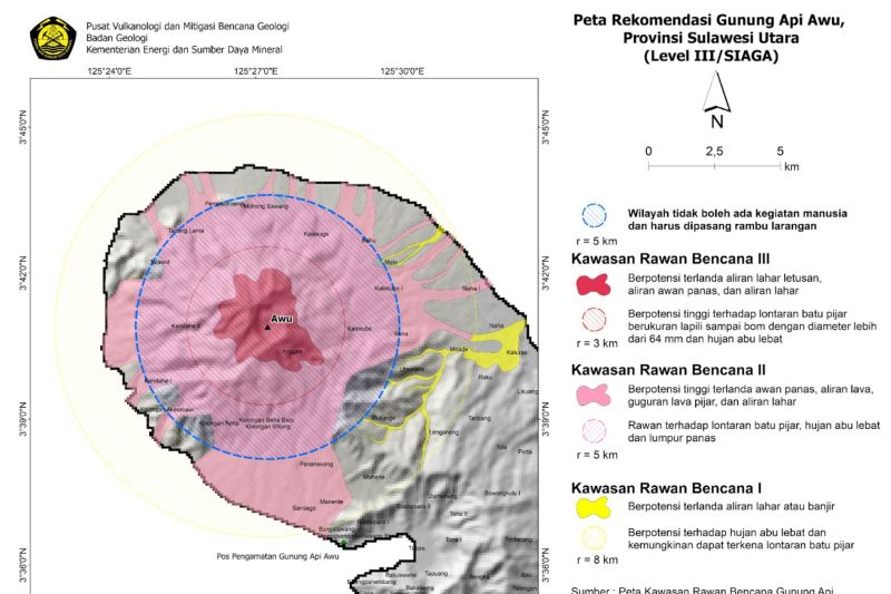 Status Gunung Awu di Sulawesi Utara naik jadi siaga Status Gunung Awu di Sulawesi Utara naik jadi siaga