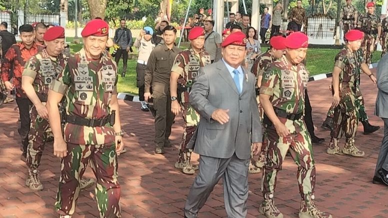 Prabowo hadiri upacara HUT Kopassus ke 72 di Cijantung Prabowo hadiri upacara HUT Kopassus ke 72 di Cijantung