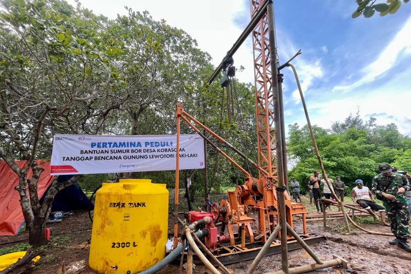 Pertamina bangun sumur bor untuk korban erupsi Lewotobi Pertamina bangun sumur bor untuk korban erupsi Lewotobi