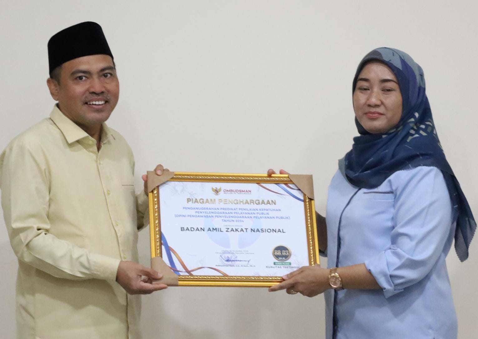 Total layani LAZ, BAZNAS RI raih predikat kualitas tertinggi pelayanan publik dari Ombudsman Total layani LAZ, BAZNAS RI raih predikat kualitas tertinggi pelayanan publik dari Ombudsman