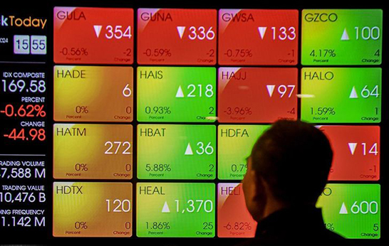 IHSG Jumat dibuka melemah 14,49 poin