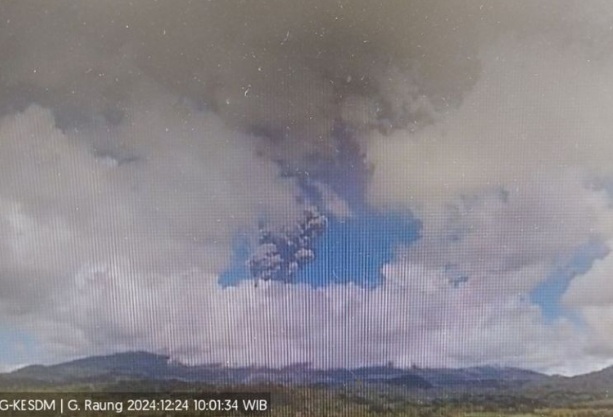 Gunung Raung erupsi sebanyak lima kali 