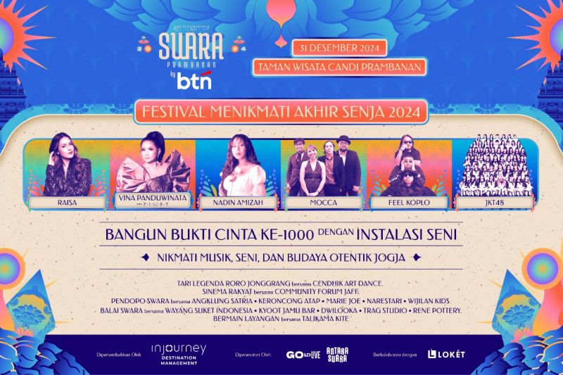 Swara Prambanan 2024 akan tampilkan Raisa, Vina Panduwinata, JKT48 Swara Prambanan 2024 akan tampilkan Raisa, Vina Panduwinata, JKT48