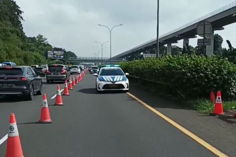 Diskresi kepolisian, lawan arah Tol Jagorawi arah Jakarta diberlakukan