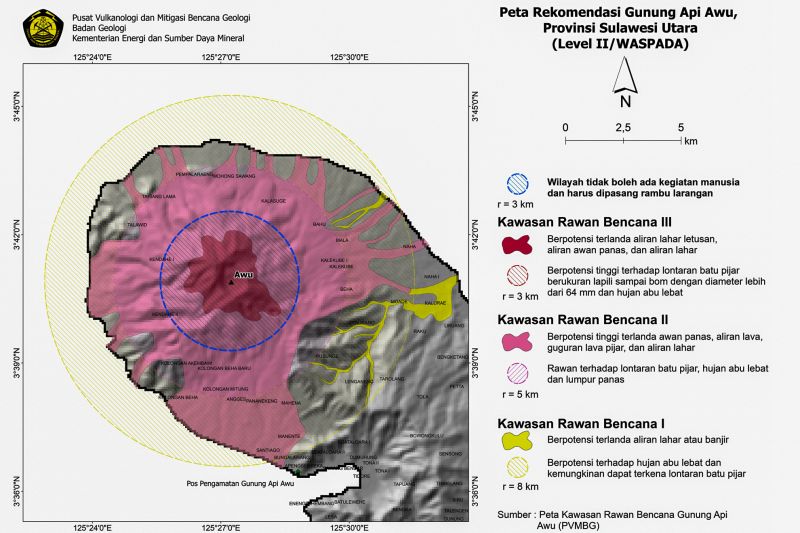 PVMBG catat peningkatan aktivitas gempa di Gunung Awu PVMBG catat peningkatan aktivitas gempa di Gunung Awu