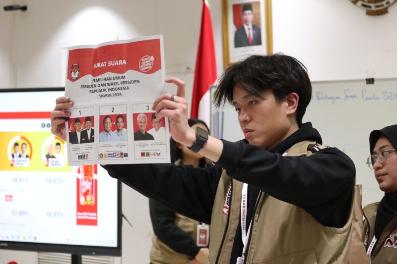 Prabowo-Gibran menang di TPS Beijing Prabowo-Gibran menang di TPS Beijing