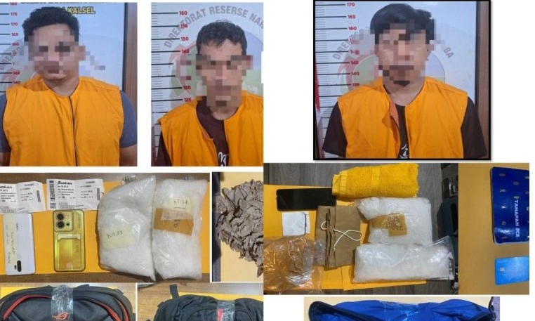 Polda Kalsel ungkap tiga kilogram sabu-sabu asal Jakarta