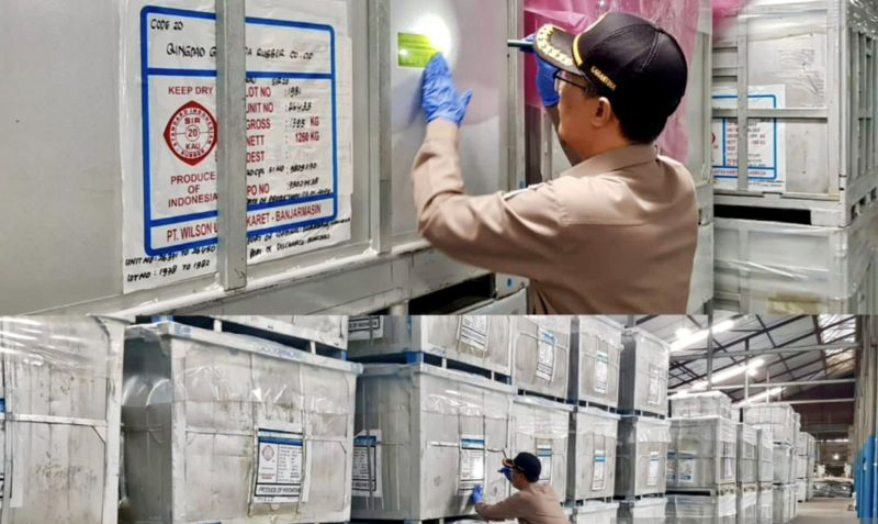 100,8 ton karet lempengan produksi Kalsel diekspor ke Tiongkok 100,8 ton karet lempengan produksi Kalsel diekspor ke Tiongkok