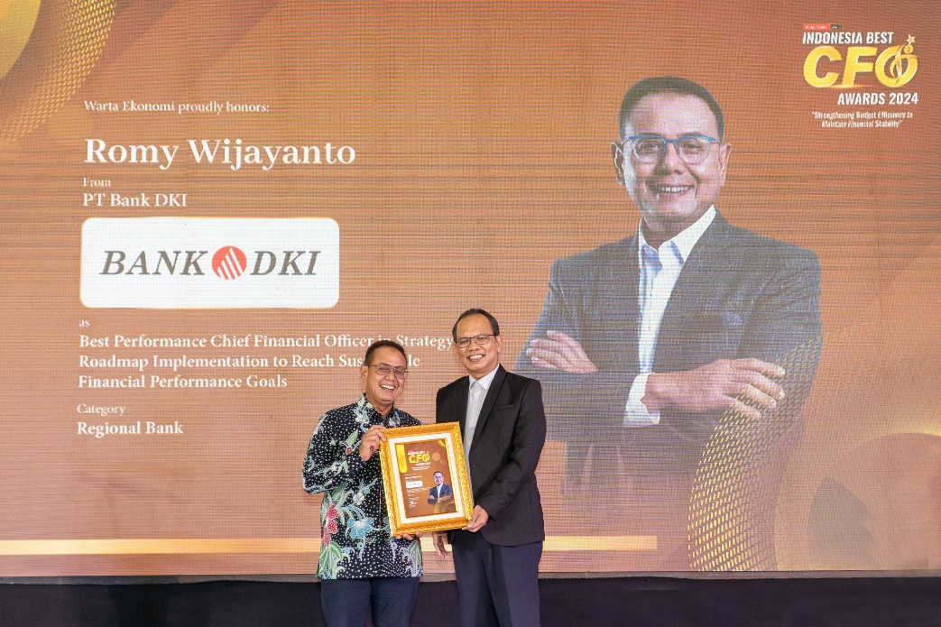 Raih Indonesia Best CFO Awards 2024, Romy Wijayanto optimistis Bank DKI terus tumbuh dan berdaya saing Raih Indonesia Best CFO Awards 2024, Romy Wijayanto optimistis Bank DKI terus tumbuh dan berdaya saing