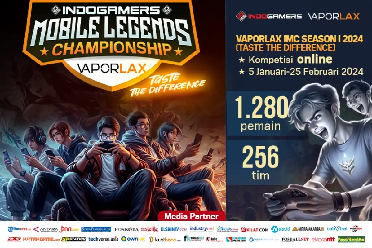 Kick off! Turnamen Mobile Legends Vaporlax – Indogamers Season I 2024 diikuti 1.536 gamers Kick off! Turnamen Mobile Legends Vaporlax – Indogamers Season I 2024 diikuti 1.536 gamers