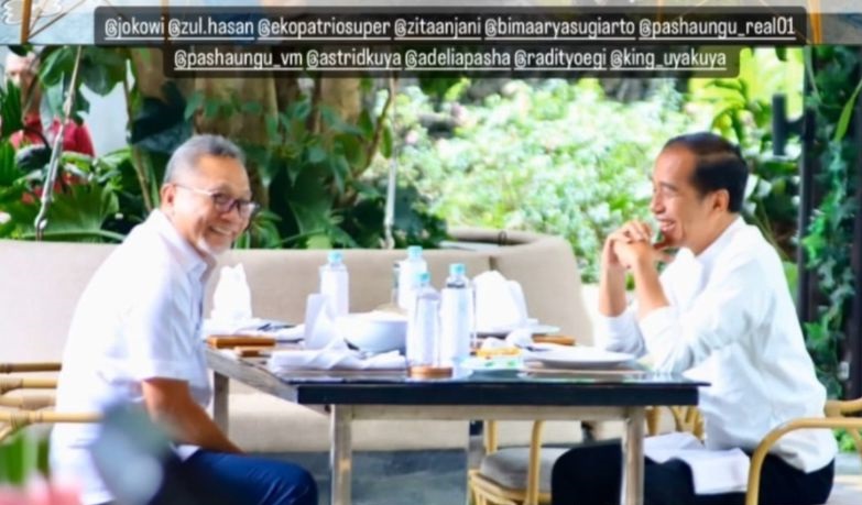PAN bagikan foto makan siang Jokowi-Zulkifli di medsos PAN bagikan foto makan siang Jokowi-Zulkifli di medsos