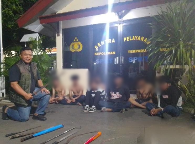 Tim Patroli Polsek Jatiuwung dan warga gagalkan aksi tawuran