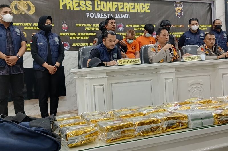 Polisi Jambi amankan 52,4 kg sabu diduga dari jaringan internasional Polisi Jambi amankan 52,4 kg sabu diduga dari jaringan internasional