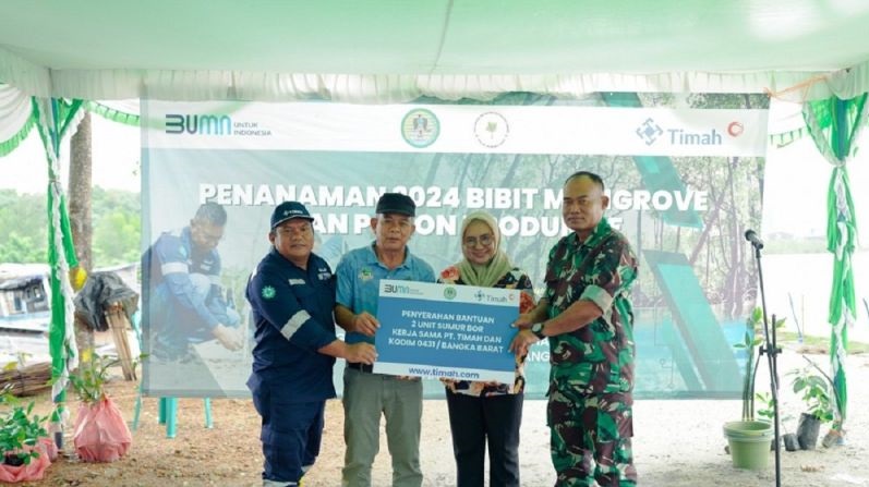 PT Timah-TNI bangun akses air bersih warga Belo Laut PT Timah-TNI bangun akses air bersih warga Belo Laut