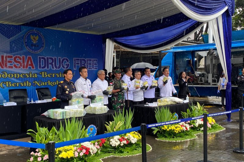 BNN RI musnahkan 20,9 kilogram sabu-sabu dan 11,34 gram ganja BNN RI musnahkan 20,9 kilogram sabu-sabu dan 11,34 gram ganja