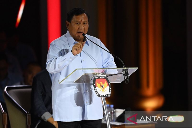 Kata pertahanan menjadi kata yang paling sering disebut Prabowo pada debat ketiga Kata pertahanan menjadi kata yang paling sering disebut Prabowo pada debat ketiga