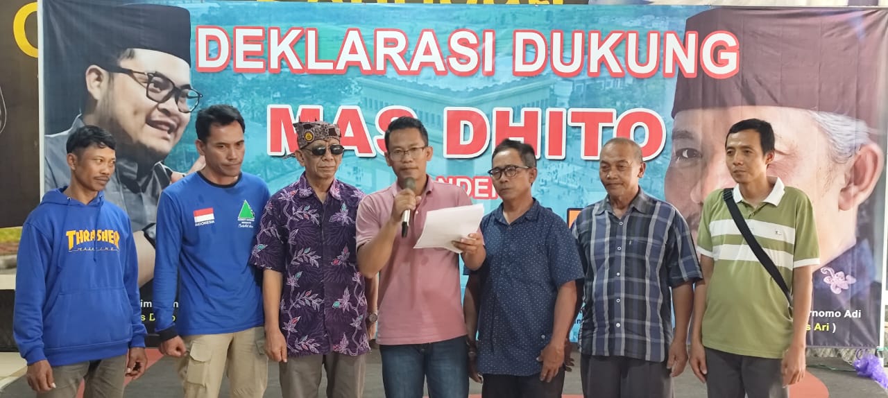 Relawan deklarasi dukung Dhito gandeng dr Ari maju Pilbup Kediri 2024