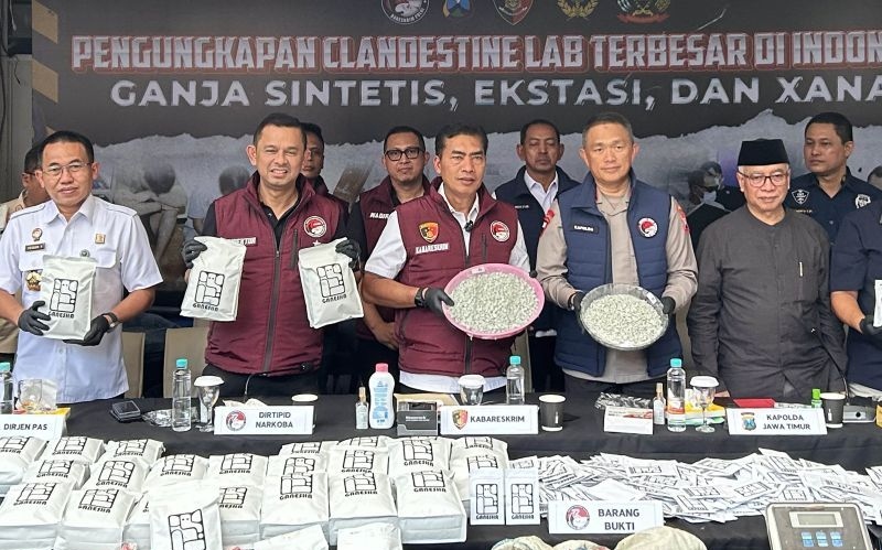Polisi bongkar pabrik narkotika sintetis terbesar di Indonesia