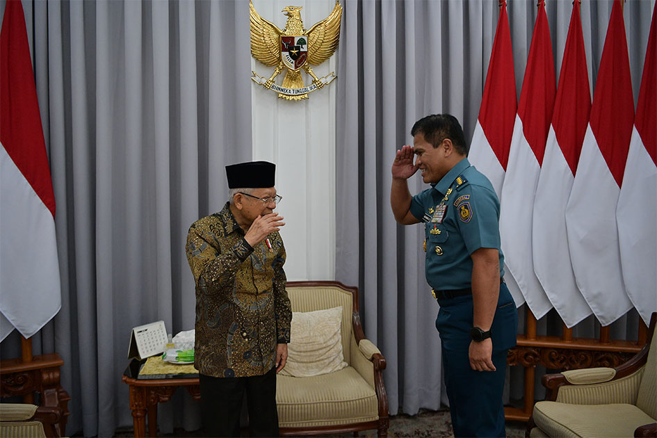 Wapres Maruf Amin singgung rest area laut di Selat Sunda saat bertemu KSAL