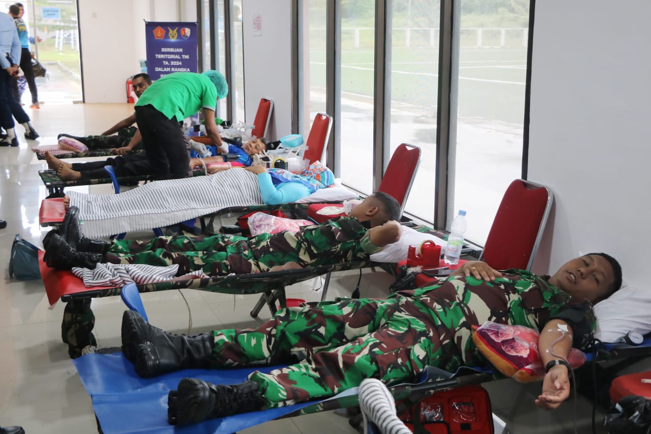 Lanud Silas Papare Sumbang 178 kantong darah ke PMI Lanud Silas Papare Sumbang 178 kantong darah ke PMI