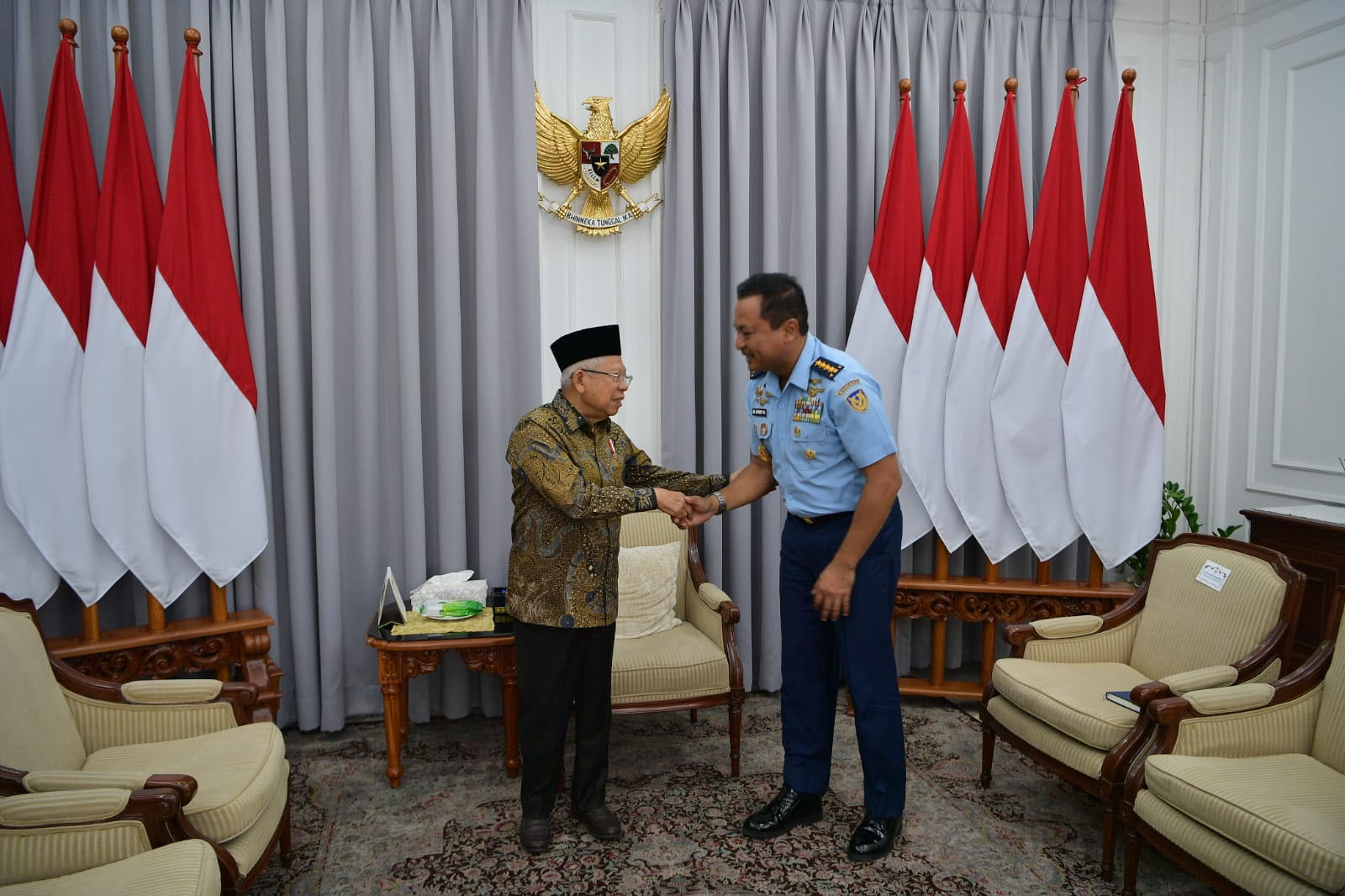 KSAU lapor ke Wapres Maruf Amin terkait  alutsista TNI AU
