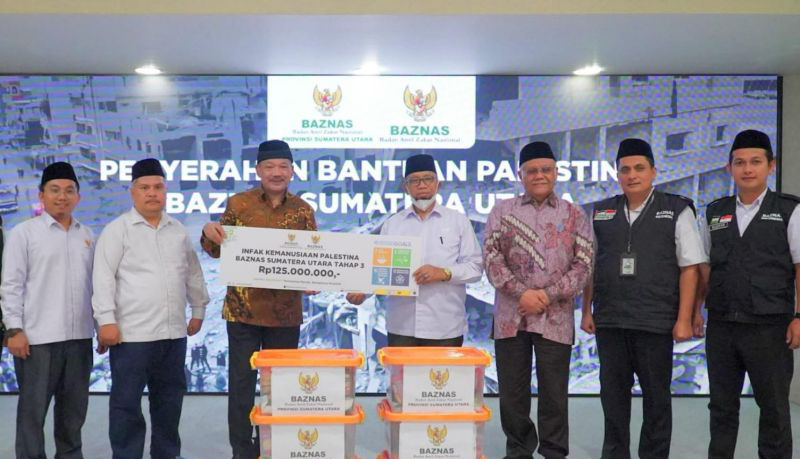 Baznas Sumut salurkan infak kemanusiaan Palestina sebesar Rp125 juta Baznas Sumut salurkan infak kemanusiaan Palestina sebesar Rp125 juta