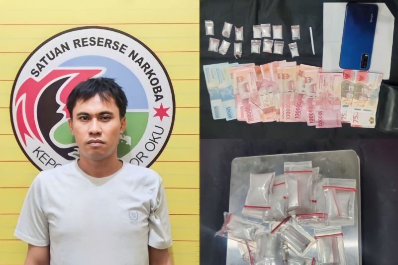 Polisi sita 14 paket narkoba dari seorang bandar di Ogan Komering Ulu Polisi sita 14 paket narkoba dari seorang bandar di Ogan Komering Ulu