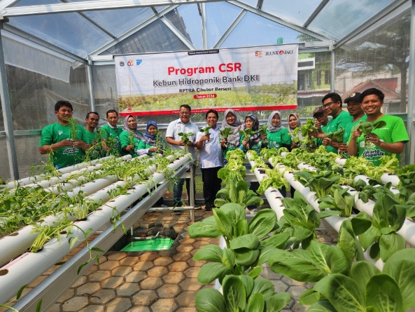 Bank DKI resmikan kebun hidroponik di RPTRA Cibubur Bank DKI resmikan kebun hidroponik di RPTRA Cibubur