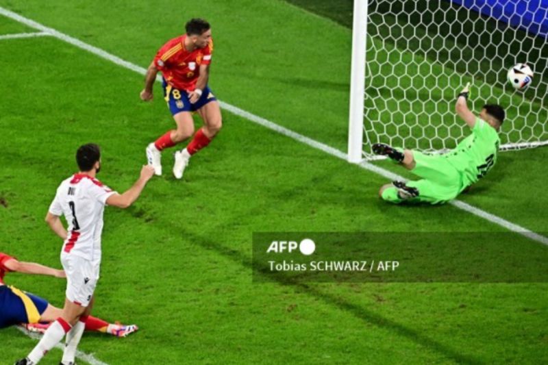 Sempat tertinggal, Spanyol cukur habis Georgia 4-1 Sempat tertinggal, Spanyol cukur habis Georgia 4-1