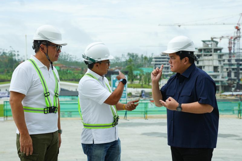 Erick Thohir optimistis tuntaskan fasilitas perayaan HUT RI di IKN Erick Thohir optimistis tuntaskan fasilitas perayaan HUT RI di IKN